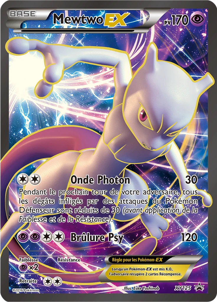 Carte Pokémon Mewtwo-EX de l'extension Promo XY