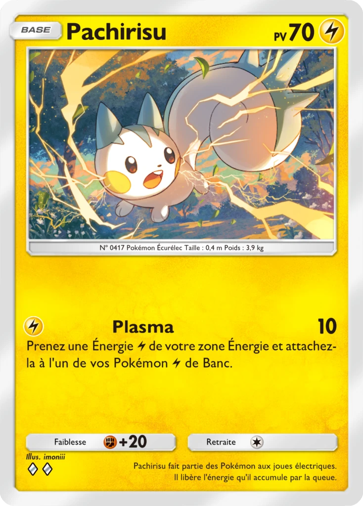 Carte Pokémon Pachirisu de l'extension Réjouissances Rayonnantes