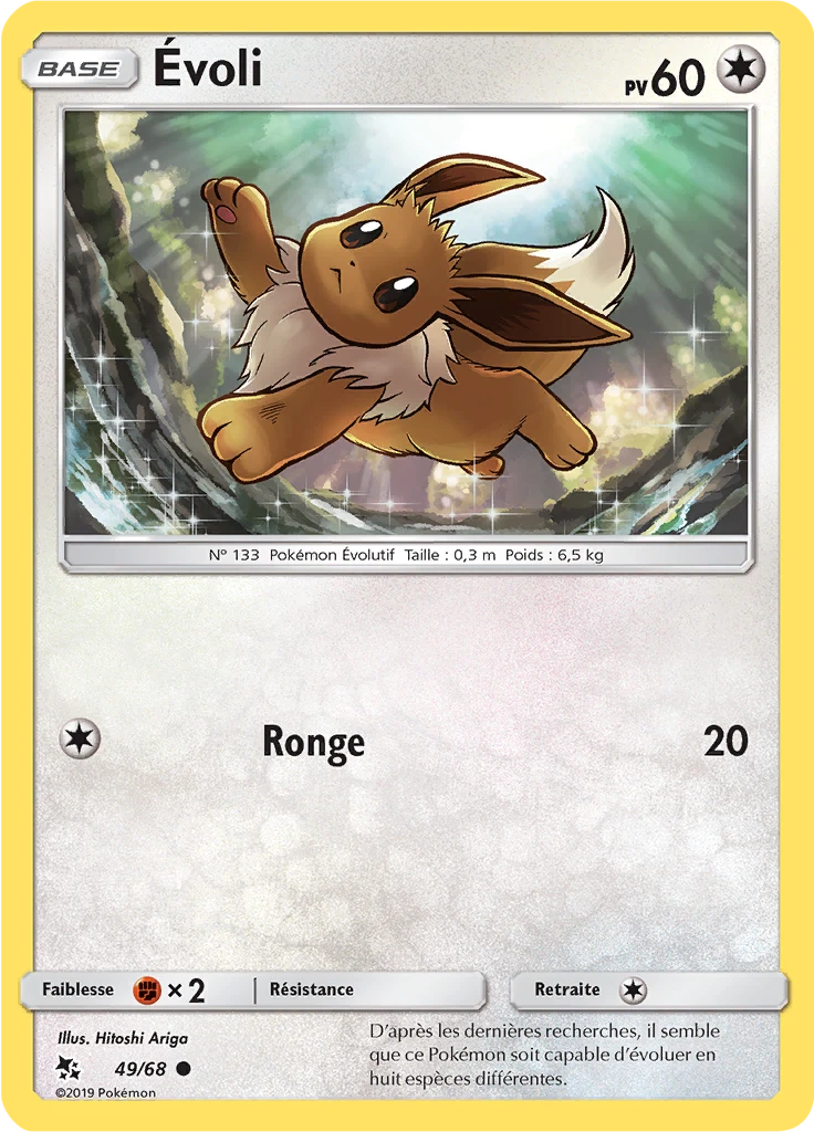 Carte Pokémon Évoli de l'extension Destinées Occultes