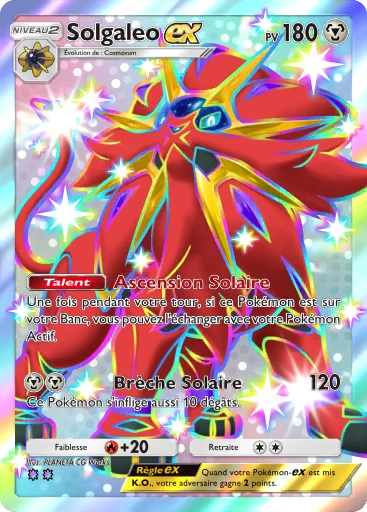 Carte Pokémon Solgaleo-ex de l'extension Embrasement Écarlate
