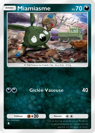 Carte Pokémon Miamiasme de l'extension Méga-Rayonnement