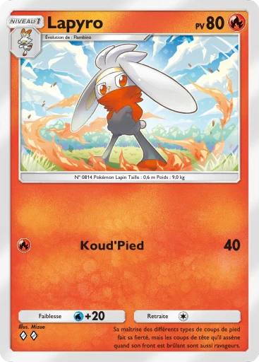 Carte Pokémon Lapyro de l'extension Parade Onirique
