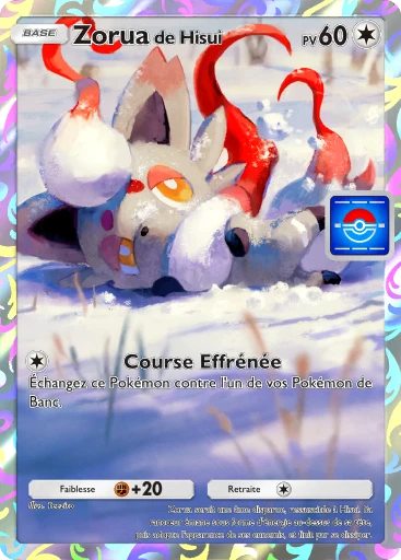Carte Pokémon Zorua de Hisui de l'extension Promo-B