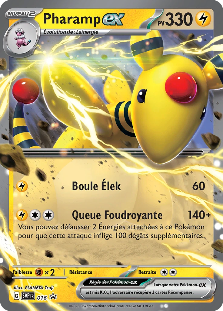 Carte Pokémon Pharamp-ex de l'extension SVP Black Star Promos