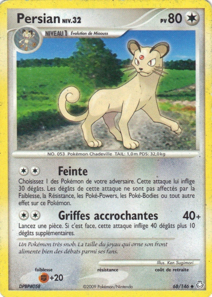 Carte Pokémon Persian de l'extension Éveil des Légendes
