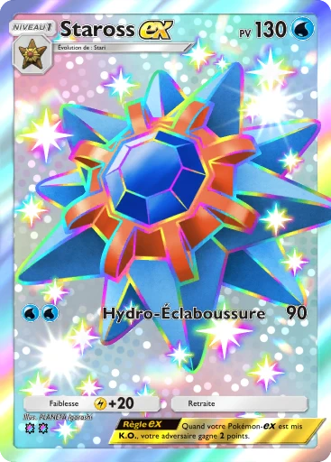 Carte Pokémon Staross-ex de l'extension Gardiens Astraux