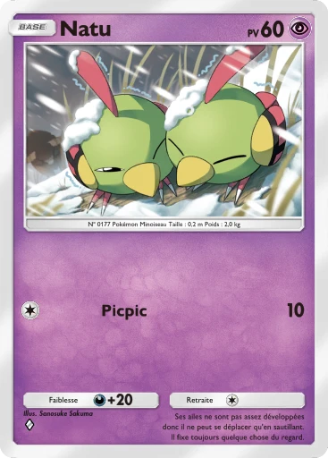 Carte Pokémon Natu de l'extension Méga-Ascension