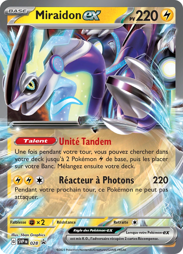 Carte Pokémon Miraidon-ex de l'extension SVP Black Star Promos