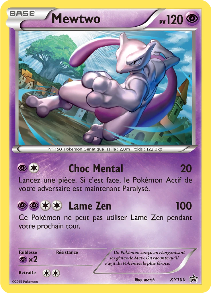 Carte Pokémon Mewtwo de l'extension Promo XY
