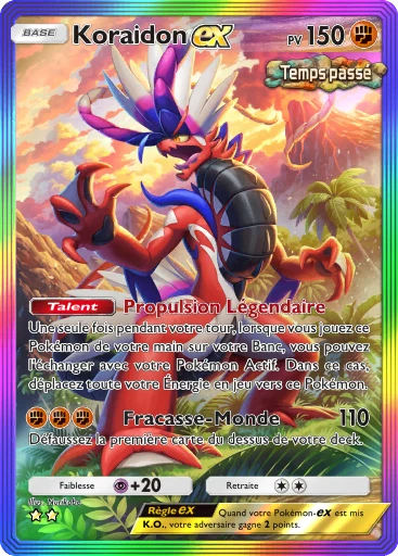 Carte Pokémon Koraidon-ex de l'extension Propulsion Paradoxe
