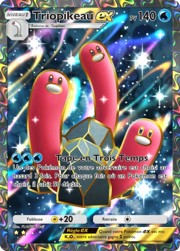 Carte Pokémon Triopikeau-ex de l'extension Réjouissances Rayonnantes
