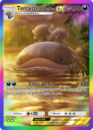 Carte Pokémon Terraiste de Paldea-ex de l'extension Réjouissances Rayonnantes