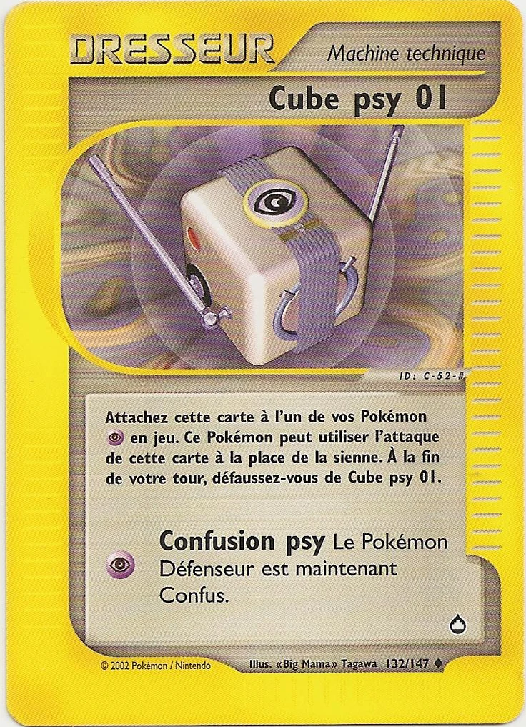 Carte Pokémon Cube psy 01 de l'extension Aquapolis