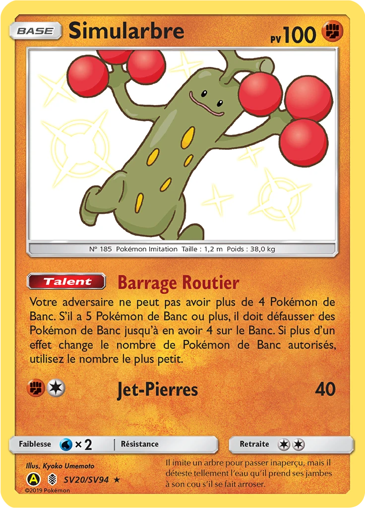 Carte Pokémon Simularbre de l'extension Destinées Occultes
