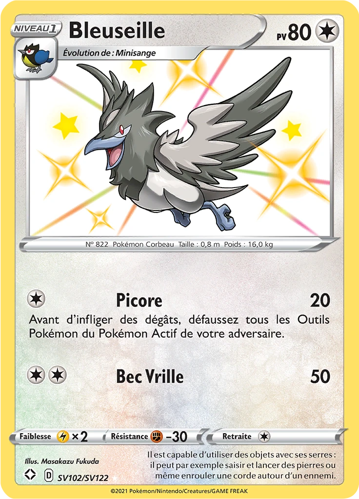 Carte Pokémon Bleuseille de l'extension Destinées Radieuses