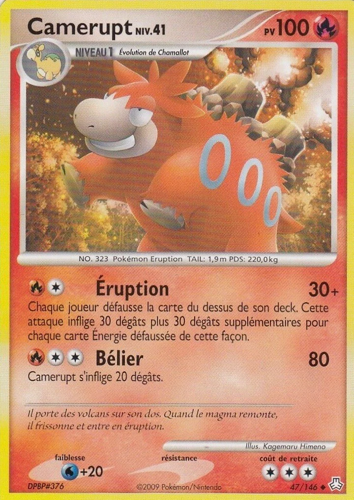 Carte Pokémon Camérupt de l'extension Éveil des Légendes