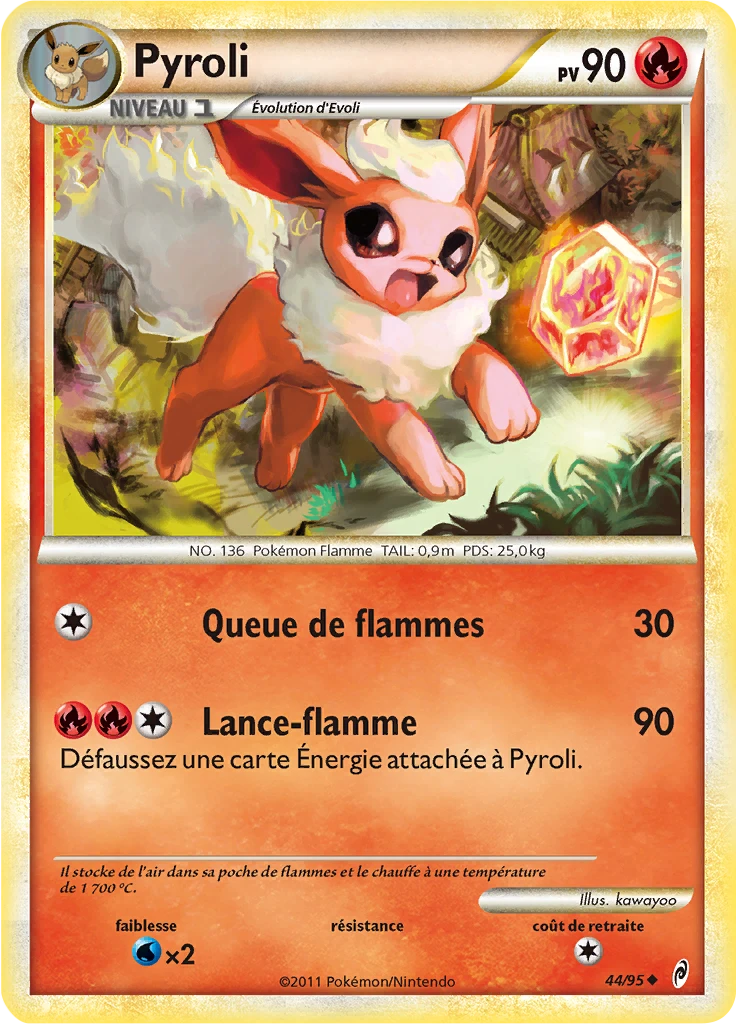 Carte Pokémon Pyroli de l'extension L'appel des Légendes
