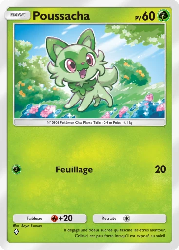 Carte Pokémon Poussacha de l'extension Merveilles de Paldea