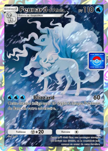 Carte Pokémon Feunard d'Alola de l'extension Promo-A