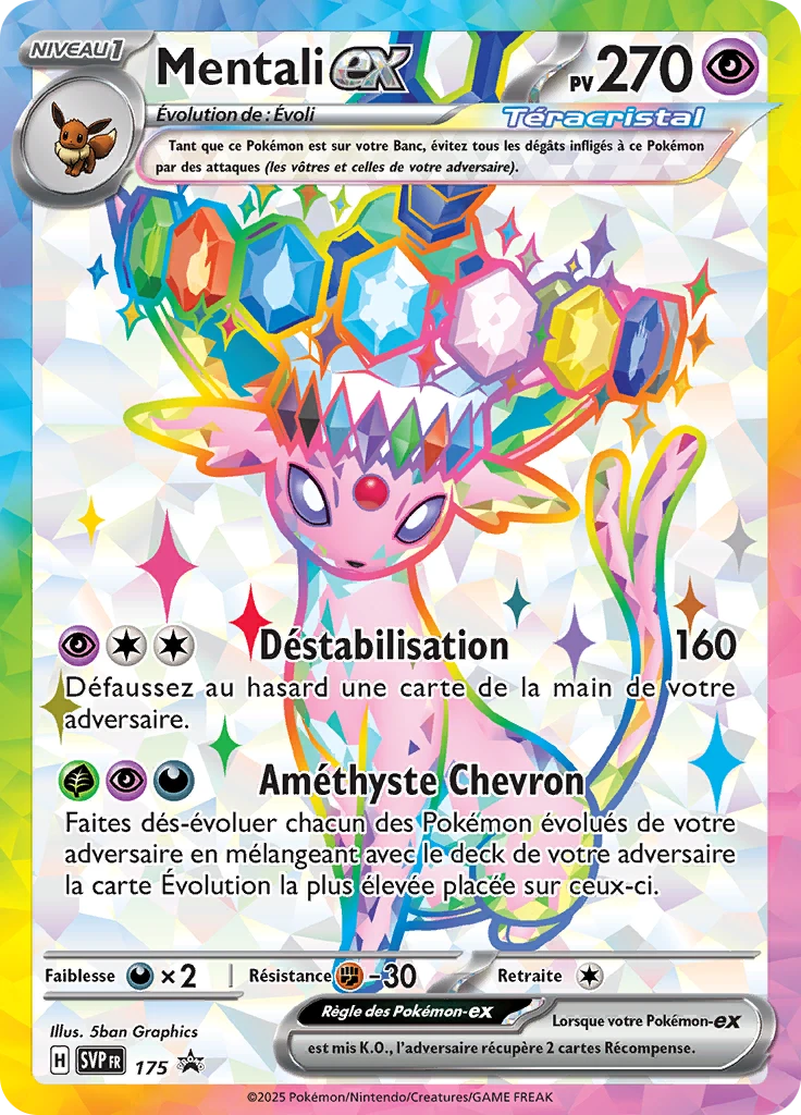 Carte Pokémon Mentali-ex de l'extension SVP Black Star Promos