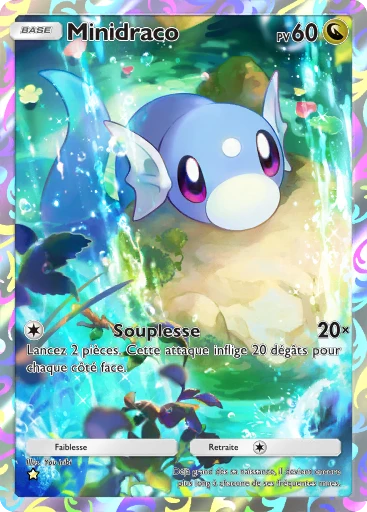 Carte Pokémon Minidraco de l'extension Booster de Luxe Méga