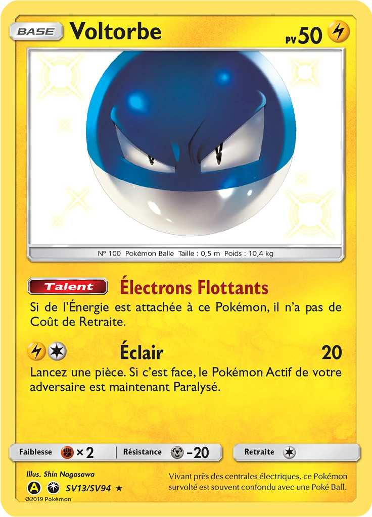 Carte Pokémon Voltorbe de l'extension Destinées Occultes