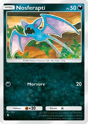 Carte Pokémon Nosferapti de l'extension Lumière Triomphale