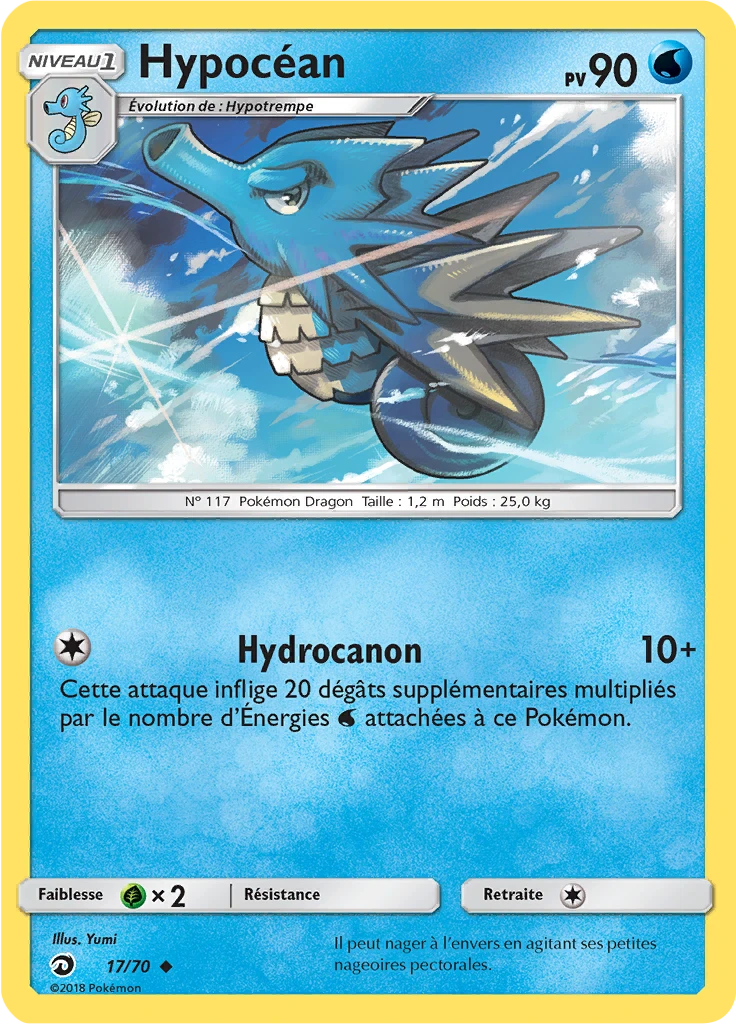 Carte Pokémon Hypocéan de l'extension Majesté Des Dragons