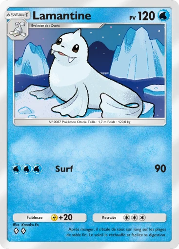 Carte Pokémon Lamantine de l'extension Puissance Génétique