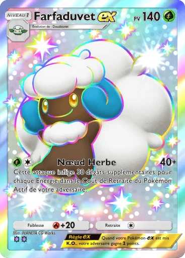 Carte Pokémon Farfaduvet-ex de l'extension Aura Palpitante
