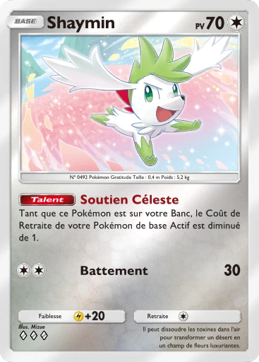 Carte Pokémon Shaymin de l'extension Booster de Luxe ex