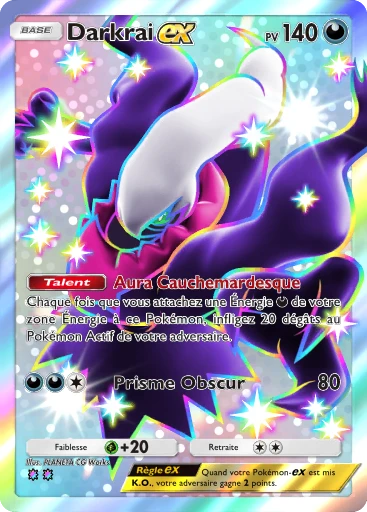 Carte Pokémon Darkrai-ex de l'extension Booster de Luxe ex