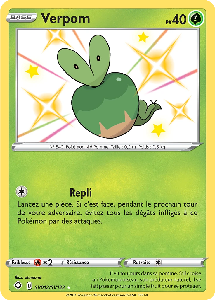 Carte Pokémon Verpom de l'extension Destinées Radieuses