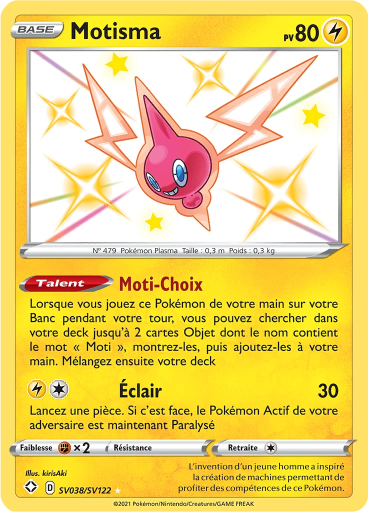 Carte Pokémon Motisma de l'extension Destinées Radieuses