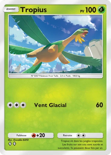 Carte Pokémon Tropius de l'extension La Clairière d'Évoli