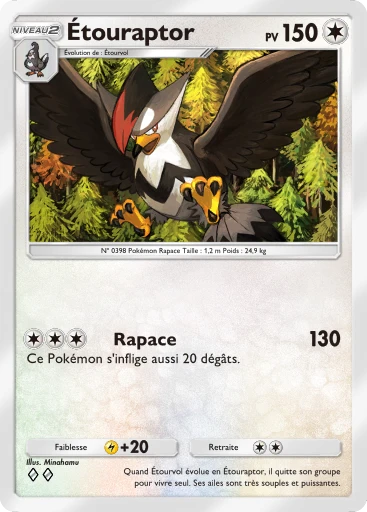 Carte Pokémon Étouraptor de l'extension Lumière Triomphale