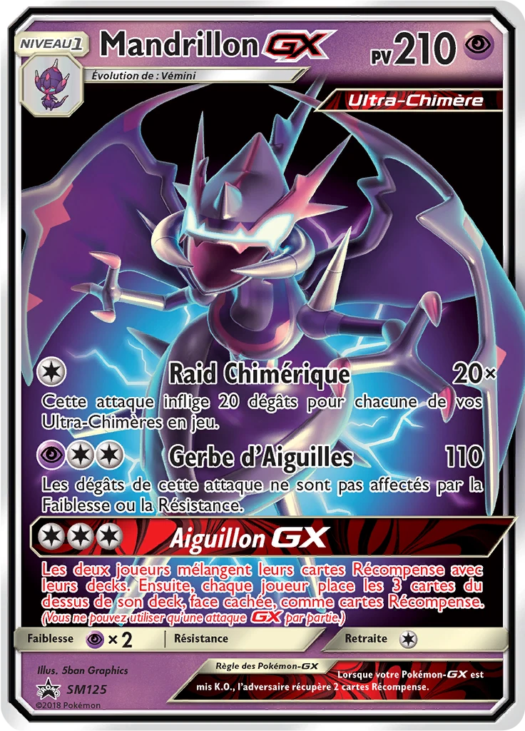 Carte Pokémon Mandrillon GX de l'extension Promo SM