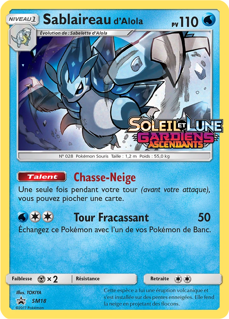 Carte Pokémon Sablaireau d’Alola de l'extension Promo SM