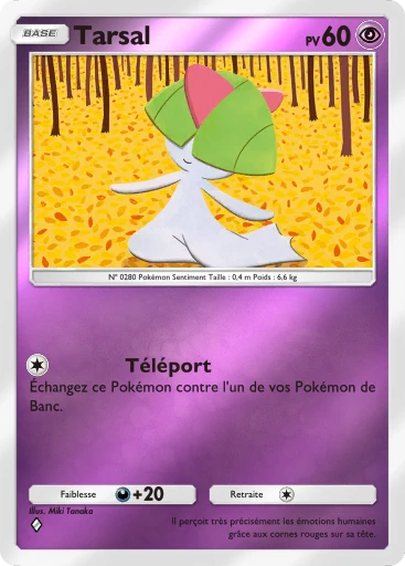 Carte Pokémon Tarsal de l'extension Booster de Luxe ex