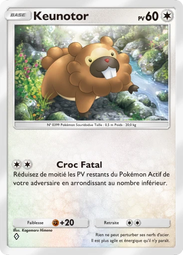 Carte Pokémon Keunotor de l'extension Choc Spatio-Temporel