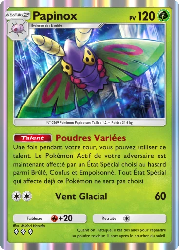 Carte Pokémon Papinox de l'extension Domination Céleste