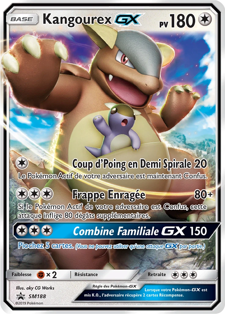 Carte Pokémon Kangourex GX de l'extension Promo SM