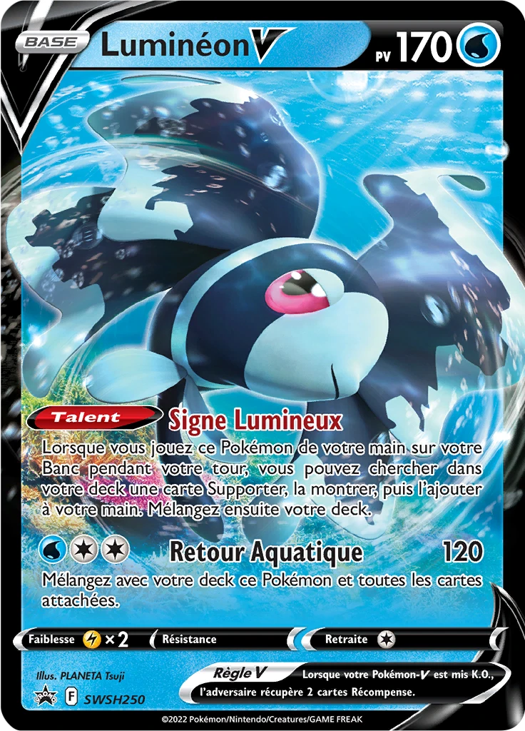 Carte Pokémon Luminéon V de l'extension Promo SWSH