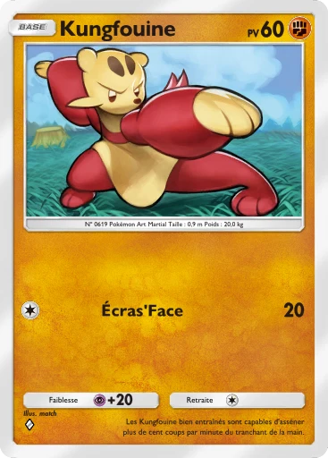 Carte Pokémon Kungfouine de l'extension Puissance Génétique