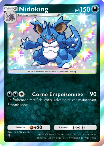 Carte Pokémon Nidoking de l'extension Sagesse entre Ciel et Mer