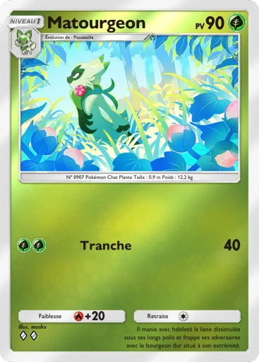 Carte Pokémon Matourgeon de l'extension Booster de Luxe ex