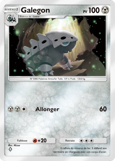 Carte Pokémon Galegon de l'extension Crise Interdimensionnelle