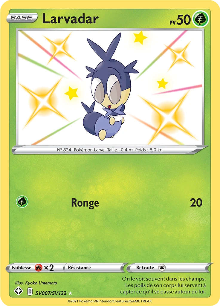Carte Pokémon Larvadar de l'extension Destinées Radieuses