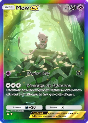 Carte Pokémon Mew-ex de l'extension L'Île Fabuleuse