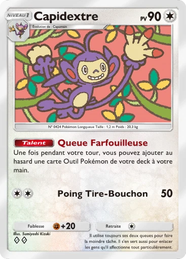 Carte Pokémon Capidextre de l'extension La Clairière d'Évoli